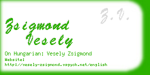 zsigmond vesely business card